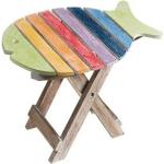 Tabourets multicolores en bois pliables 