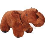 Tabourets marron en pin à motif éléphants enfant 