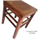 Tables d'appoint marron en bois rustiques 