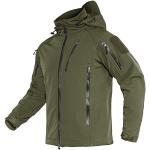 Vestes de ski vertes en polyester imperméables coupe-vents respirantes Taille L look militaire pour homme 