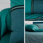 Taies d'oreiller Linnea Design vert émeraude en coton 50x70 cm art déco 