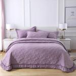 Couvre-lits violets en coton 