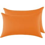 Coussins rectangulaires orange en coton hypoallergéniques 40x70 cm pour enfant 