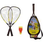 Talbot Torro Talbot-Torro Speed-Badminton Set SPEED 4400, 2 raquettes en aluminium 54,5cm, 3 volants résistants au vent, sac 3/4, jaune-noir, 490114