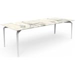 Tables rondes Talenti blanches en aluminium 10 places diamètre 100 cm 