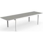 Tables en verre Talenti argentées en aluminium extensibles 