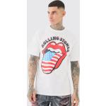 T-shirts boohooMAN blancs Rolling Stones Taille L pour homme 