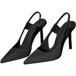 Sandales à talons noires en caoutchouc à paillettes à talons carrés pour pieds larges Pointure 38 classiques pour femme 