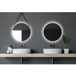 Miroirs muraux blancs en aluminium diamètre 50 cm 