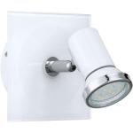 TAMARA-Spot de salle de bain orientable Acier & Verre L12cm Blanc