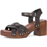 Sandales à talons Tamaris noires à boucles Pointure 38 avec un talon entre 7 et 9cm look fashion pour femme 
