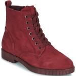 Chaussures d'hiver Tamaris rouge bordeaux avec un talon entre 3 et 5cm pour femme 
