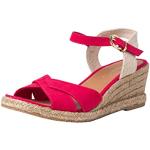 Sandales compensées Tamaris rouge framboise pour pieds étroits Pointure 40 look fashion pour femme 