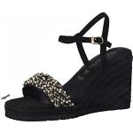 Sandales à talons Tamaris noires pour pieds étroits Pointure 37 look fashion pour femme 