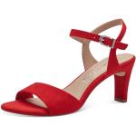 Sandales à talons Tamaris rouges à talons aiguilles à bouts ronds Pointure 36 avec un talon entre 7 et 9cm look fashion pour femme 