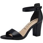 Sandales à talons Tamaris noires à boucles Pointure 41 look fashion pour femme en promo 