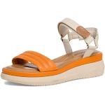 Sandales à talons Tamaris orange en cuir Pointure 38 look fashion pour femme 