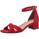 Sandales à talons Tamaris rouges à bouts ronds Pointure 37 look fashion pour femme en promo 