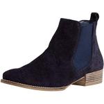 Boots Chelsea Tamaris bleues en cuir Pointure 36 avec un talon entre 3 et 5cm look fashion pour femme 