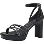 Sandales à talons Tamaris noires anti choc Pointure 38 avec un talon de plus de 9cm look fashion pour femme 