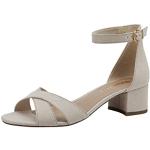 Sandales à talons Tamaris blanc d'ivoire en cuir synthétique Pointure 37 look fashion pour femme en promo 