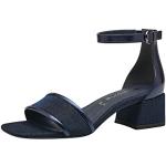 Sandales à talons Tamaris bleues anti choc Pointure 38 avec un talon entre 5 et 7cm look fashion pour femme en promo 