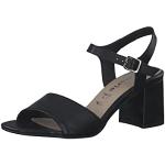 Sandales à talons Tamaris noires Pointure 41 avec un talon entre 7 et 9cm look fashion pour femme en promo 