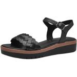 Sandales à talons Tamaris noires en cuir Pointure 40 look fashion pour femme 