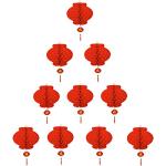 TAO Lanterne Rouge Décoration Nouvel an Chinois Déco Restaurant Fête Lot de 10 (20 cm)