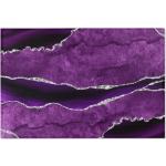 Tapis violet lavande en polyester à motif fleurs style bohème 