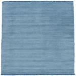 Tapis carrés Rugvista bleues claires en laine 200x200 modernes 