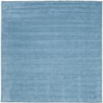 Tapis carrés Rugvista bleues claires en laine 300x300 modernes 
