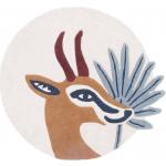 Tapis Coton Gazelle Par Lilipinso - Multicolor - Ø. 100 Cm Marron