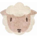 Tapis Nattiot beiges nude en coton à motif moutons pour enfants pour enfant 