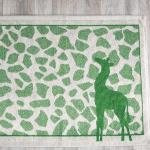 Tapis de bain vert émeraude à motif animaux 