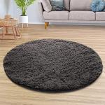 Tapis shaggy gris anthracite en polyester modernes 