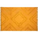 Tapis en coton tufté Inca moutarde 120x170 cm