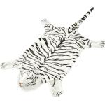 Tapis blancs en peluche à motif tigres pour enfant 
