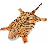 Tapis en peluche en forme de tigre 144 cm Marron DEC024171