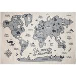 Tapis Atmosphera multicolores en coton mélangé imprimé carte du monde pour enfants 100x150 