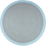 Tapis ronds bleus tressés en coton diamètre 120 cm pour enfant 