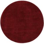 Tapis ronds Rugvista rouge foncé en laine diamètre 200 cm 