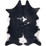 Tapis en peau Dywany Łuszczów noirs en cuir synthétique à motif vaches 100x150 