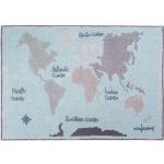 Tapis Lorena Canals imprimé carte du monde lavable en machine 140x200 