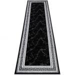 Tapis, le tapis de couloir GLOSS moderne 2813 87 élégant, cadre, grec noir / gris 70x200 cm