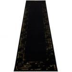 Tapis, le tapis de couloir GLOSS moderne 408C 86 Cadre élégant, glamour, art deco noir / or 60x200 cm