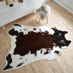 Tapis décoratif rétro effet peau de vache 140 x 160 cm • Vintage Univers