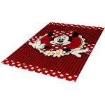 Tapis Earl J.C. Mauro rouges à rayures en polypropylène Mickey Mouse Club Minnie Mouse 100x150 romantiques pour enfant 