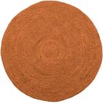 Tapis ronds Woood marron en tissu diamètre 150 cm rustiques 
