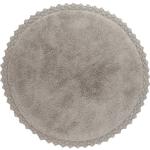Tapis ronds Nattiot gris en coton éco-responsable diamètre 110 cm 